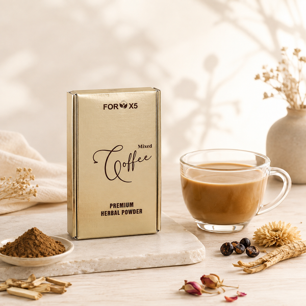 FORX5 Coffee Premium Herbal Powder Verpackung mit 30 Beuteln